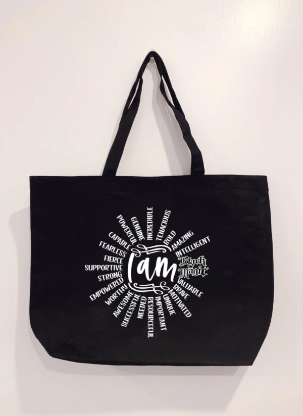 Black Magic "I AM" tote bag
